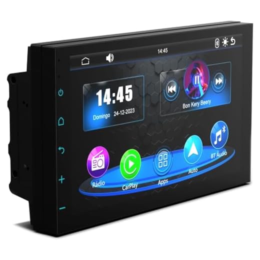 Central Multimídia 7pol Universal Mp5 CarPlay Android Auto Espelhamento Android IOS