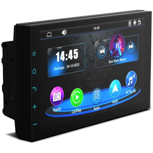 Central Multimídia 7pol Universal Mp5 CarPlay Android Auto Espelhamento Android IOS