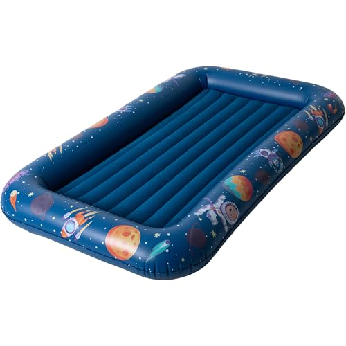 AVENLI Luftmatratze Luftbett Kinderbett blau für 1 Kind 152x89x17,5cm aufblasbare Matratze Gästebett weiche Liegefläche mit beflockter Oberfläche...
