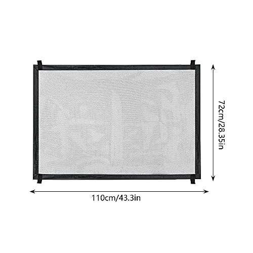 Retractable Stair Gate for Baby and Pet,Indoor/Outdoor Movable Gate, Portable Folding Mesh Dog Gate Mesh Safety Stair Gate for Stairways & Hallways (43 x 28 Inch)