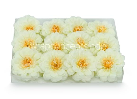 Image of WRAP Concepts Artificial Dahlia Flower Head for Home Decoration and Craft (Ivory)