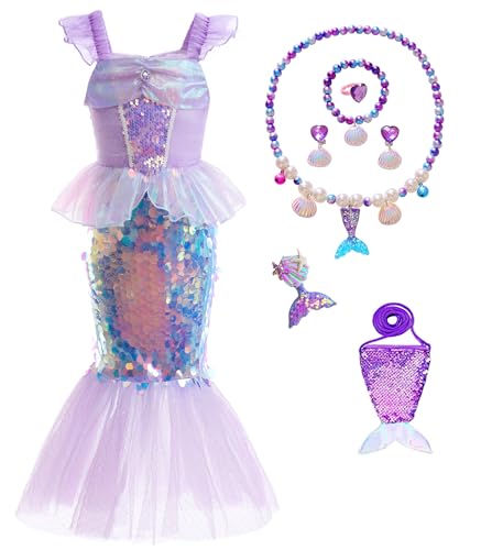 Disfraz de sirena para niñas con accesorios