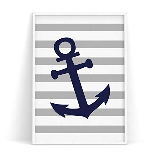 Affiches 60x90cm baleine et ancre pour décorer la chambre de bébé - 2