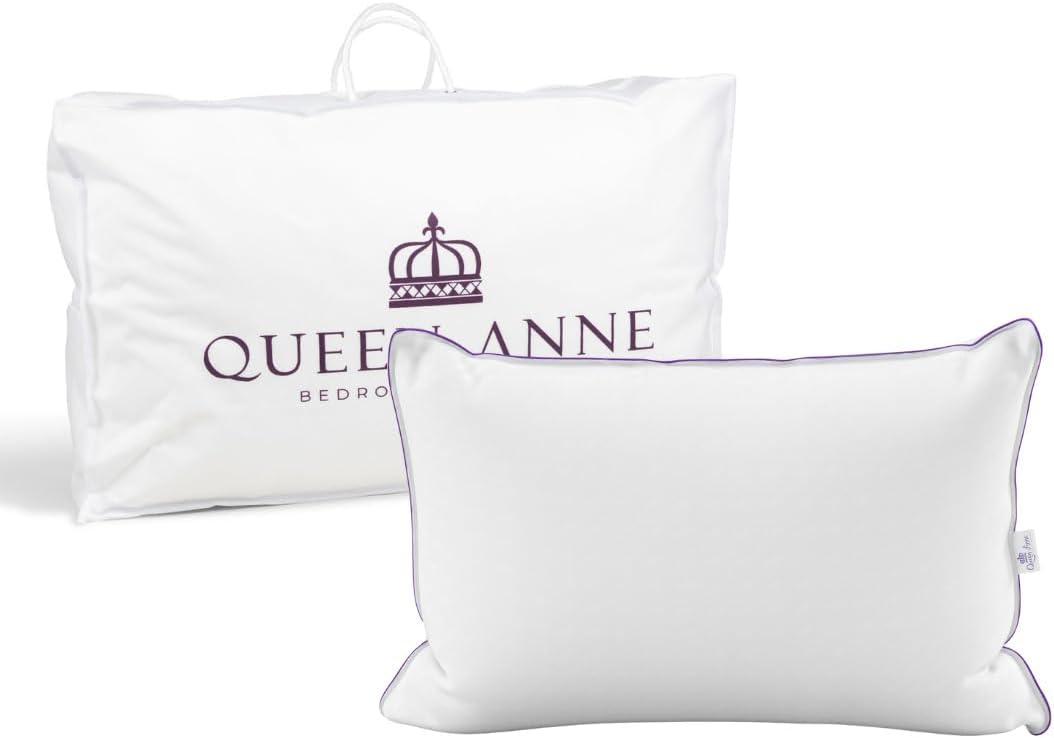 King Size White Cotton Down and Feather Bed Pillow