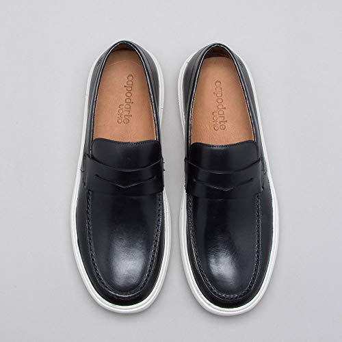 Mocassim Masculino Couro Preto 38