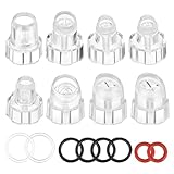 Ipetboom 8pcs Plastic Hydro Facial Machine Tips Heads for Water Oxygen - Beauty Cleaning Suction Machine Replacement Parts Skin Care Aqua Peeling Caps, 1.65cm/0.65in interface inner diameter