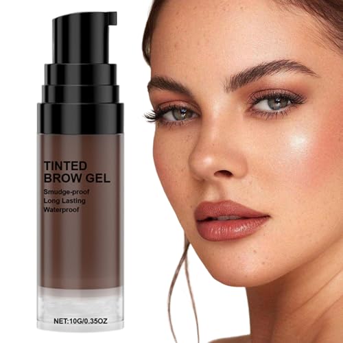 Gel de cejas tintado impermeable, gel de cejas 3D, kit de maquillaje de cejas de líquido, fórmula altamente pigmentada, aplicación fácil, 7.7x2.5cm, ideal para eventos especiales y días activos