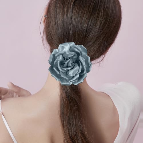 Image of 4.3 inch Red Rose Hair Clip Large Flower Brooches for Women | Charming Flowers Pins for Clothes | Turn Heads with Stylish Rose Hair Clip Flower Brooch Pin for Clothes & Clips for Woman