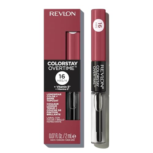 Image of REVLON Colorstay Overtime Lipcolor, Long-wearing, Shiny Lip color, Kiss proof & Smudge Proof. 99% Moisturizing ingredients, Always Sienna - (380)