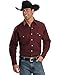 WranglermensCowboy Cut Western Long Sleeve Snap Work Shirt Firm Finish