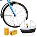 Pteanecay 8X Alloy Tire Valve Cap, Bicycle, Motorcycles and Car with Schrader Valve, Gold
