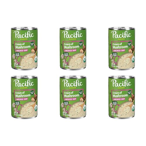 Image of Pacific Foods Organic Cream of Mushroom Soup,10.5 oz Can,(Pack of 6)