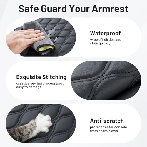 Image of Autorder Center Console Cover for 2018-2024 BMW X3 /BMW X4 2019-2025, Accessories Armrest Cushion Cover Nappa Leather Middle Console Covers X3 Console Cushion Pad Anti-Scratch