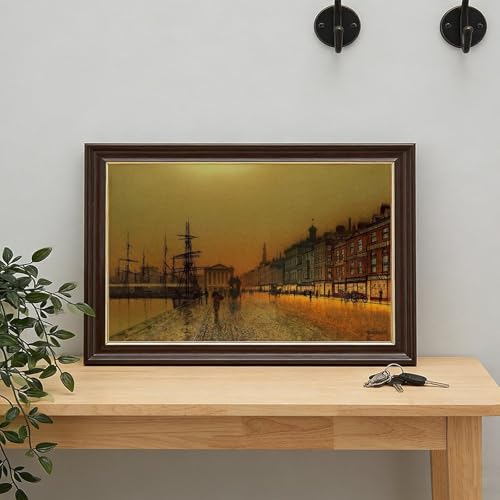 Impression sur toile Greenock Harbour John Atkinson, cadre suspendu déco murale