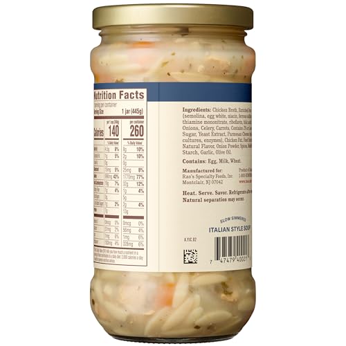 Image of Rao's Made For Home Chicken & Orzo Soup, 15.7 oz