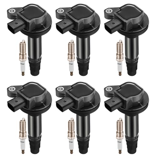Image of 6 Ignition Coils Pack+6 Spark Plug Kit - Fix Misfires for Ford Edge /Flex /Taurus /Fusion & Lincoln MKX /MKZ /MKT /MKS & Mercury Sable (3.5L /3.7L V6) - Repl. UF553 /DG520 /5019