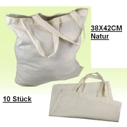 10 pezzi sacchetto di cotone Shopping Bag Borsa di...