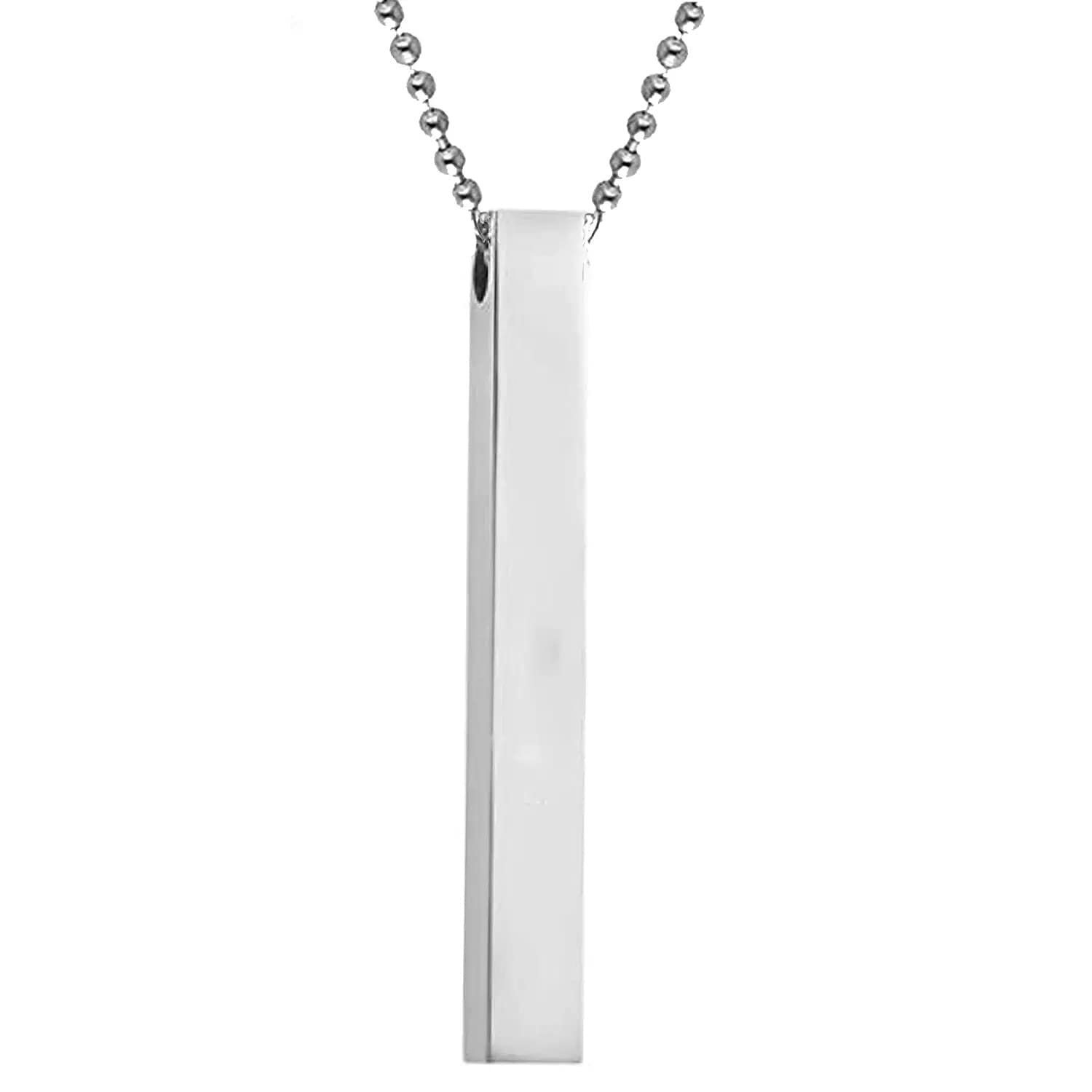 STYLE KRAFT Mens Jewellery Rectangle Bar Pendant Necklace For Men Box Chain Pendant Men’s Silver Necklace Pendant Jewelry 22inch (B0DCK7K6HQ) Amazon Price History, Amazon Price Tracker