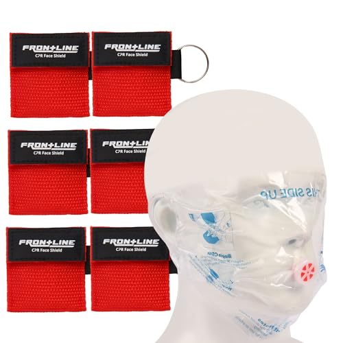 CPR Face Shield Pocket Mask with Keyring (6 Pack)