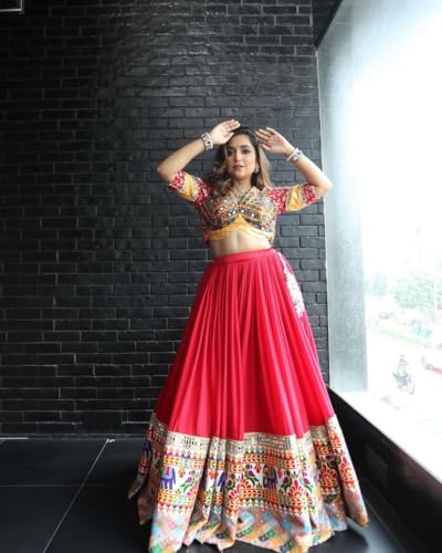 Indian Style Lehenga Choli for Women Navratri Garba Wear Dress Fully Stitched.3