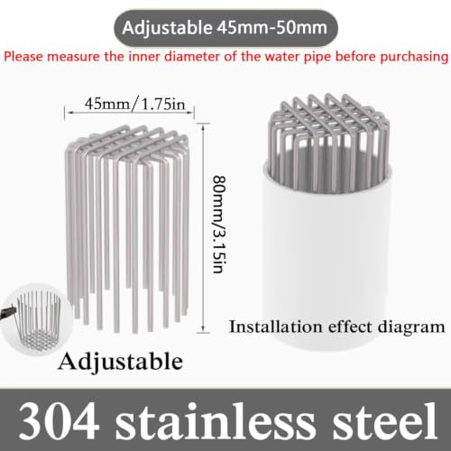 Image of Rust-Resistant Metal Wire Grid Drain Outlet Stopper with Anti-Rat Design, Flexible Universal Pipe Guard for 45-50mm Diameter, Prevents Clogs & Rodent Entry (Size: 45mm, Small Size)