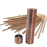 Portainciensos Vertical Oriental de Aleación de Zinc Premium – Grabado “福” (Fortuna) y “寿” (Longevidad) – Porta Incienso Cerrado Anticeniza para Yoga, Meditación y Decoración Zen – Diseño Exclusivo