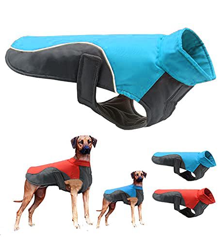 A+a Pets' Free & Wild' Raincoat Jacket for Dogs | Recommended Quick Easy to Wear Non Slip Design with Leash Opening | Reflective, Windproof (Blue, 5XL)