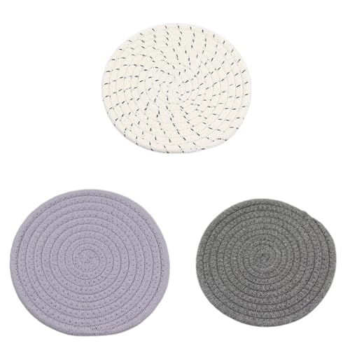 1/3pcs Handmade Cotton Thread Woven Round Thicken Mats Absorbent Cotton Cup
