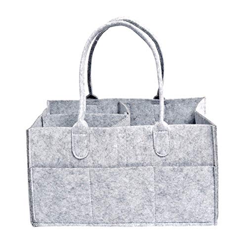 Preisvergleich Produktbild HaiQianXin Multifunktionale Baby Windel Organizer Tücher Spielzeug Kindergarten Lagerung Mamabeutel Tragbare Auto Reisekorb (Color : Grey)