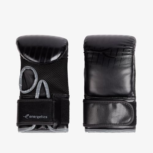 Guantes de boxeo gris oscuro grandes para proteger muñecas durante el golpeo