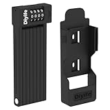 Diyife Faltschloss Fahrrad 4-Stelliger Zahlencode, 120 cm Fahrradschloss, Sicherer Diebstahlschutz, Gehärteter Stahl, 360° Drehbar, Wasserdicht und Rostfrei für Bike, E-Bike & Motorrad, mit Halterung