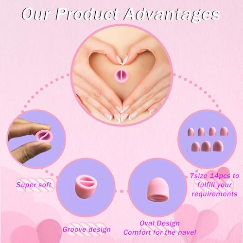 Patented 14PCS Belly Button Plug Post Tummy Tuck & Liposuction Recovery Shaper, Soft and Comfortable Belly Button Retainer3