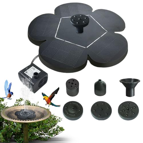 Fontaine solaire pour bain d'oiseaux avec jets ajustables - 7