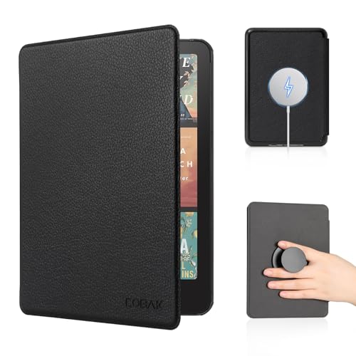 Image of CoBak Case with Fold-Back Magnetic Cover for 7 inch Kindle Paperwhite 12th Gen 2024 and Kindle Colorsoft - for PopSockets Grip, Compatible with iPhone MagSafe and Anker Wireless Charging Pads, Auto Wake