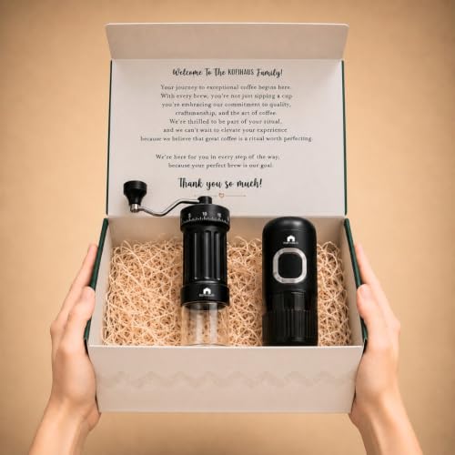 Image of Premium Coffee Gift Box | Manual Hand Coffee Grinder + Portable Coffee Maker | Travel Coffee Brewing Kit | Gift for Coffee Lovers
