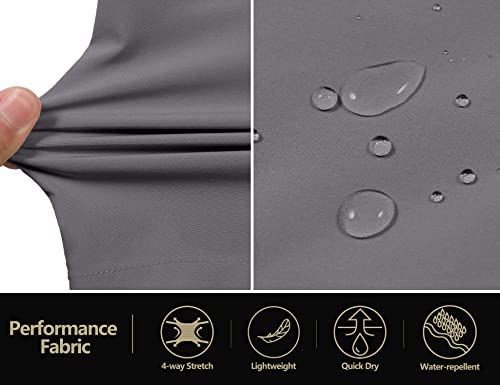 Mapamyumco Shorts masculino de secagem rápida stretch cargo para viagens, bolsos leves com zíper, A1