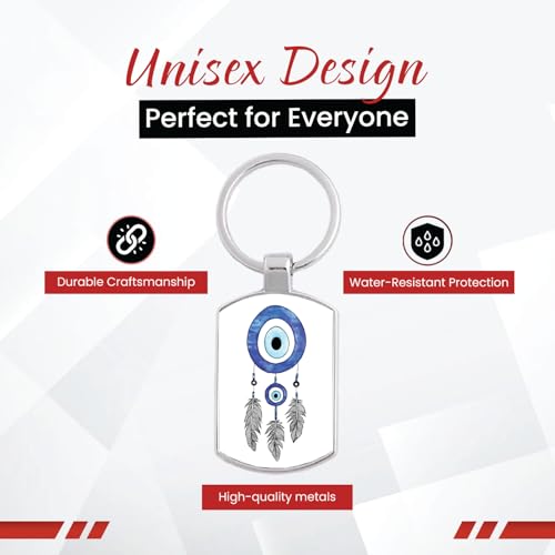 Image of Stylish Metal Keychains with Permanent Glossy Print - Inspirational Quotes & Spiritual Designs - Perfect Key chains for loved ones, Personal Use, Gifts & Return Gifts