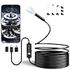 Endoscope Camera with Light, Ennovor 1920P HD Borescope with 8 Adjustable LED Lights, IP67 Waterproof Endoscope Inspection with Flexible Rigid Snake Camera, No WiFi Required for Android iOS