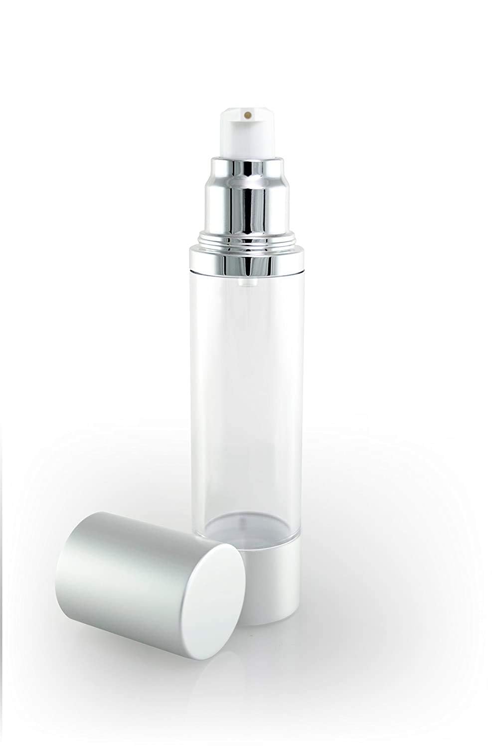 30 Ml, White Bottle with Matte Silver: Luxe Empty Airless Pump Bottle with Lid for Homemade Beauty Products, Lotion and Serum (30 Ml, White Bottle with Matte Silver) (2)-image-48