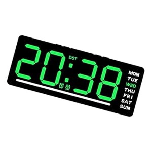 Psdndeww LED-Uhr Digitaler Wecker