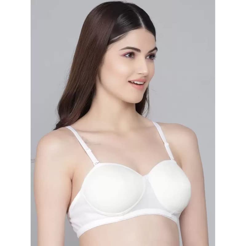 Image of Women's Cotton Lightly Padded Non-Wired T-Shirt Bra Pack of 2 (Reg HC-P2 Multicolor 30)