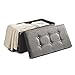 CelinaTex Sgabello pieghevole XL 76 x 38 x 38 cm, colore grigio, con vano portaoggetti, pieghevole, con coperchio imbottito