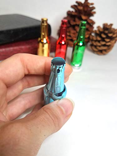 Encendedor de butano con forma de botella de cerveza miniatura 6