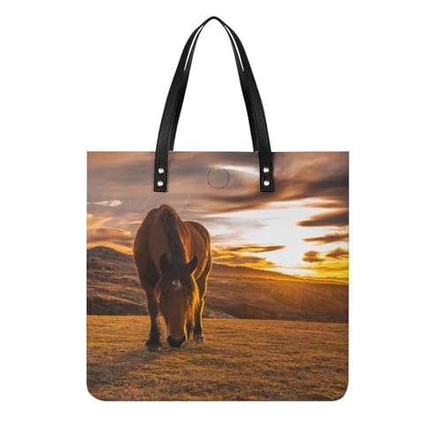 Sac de voyage cheval coucher de soleil : fini le manque de place avec ce grand shopper 39cm