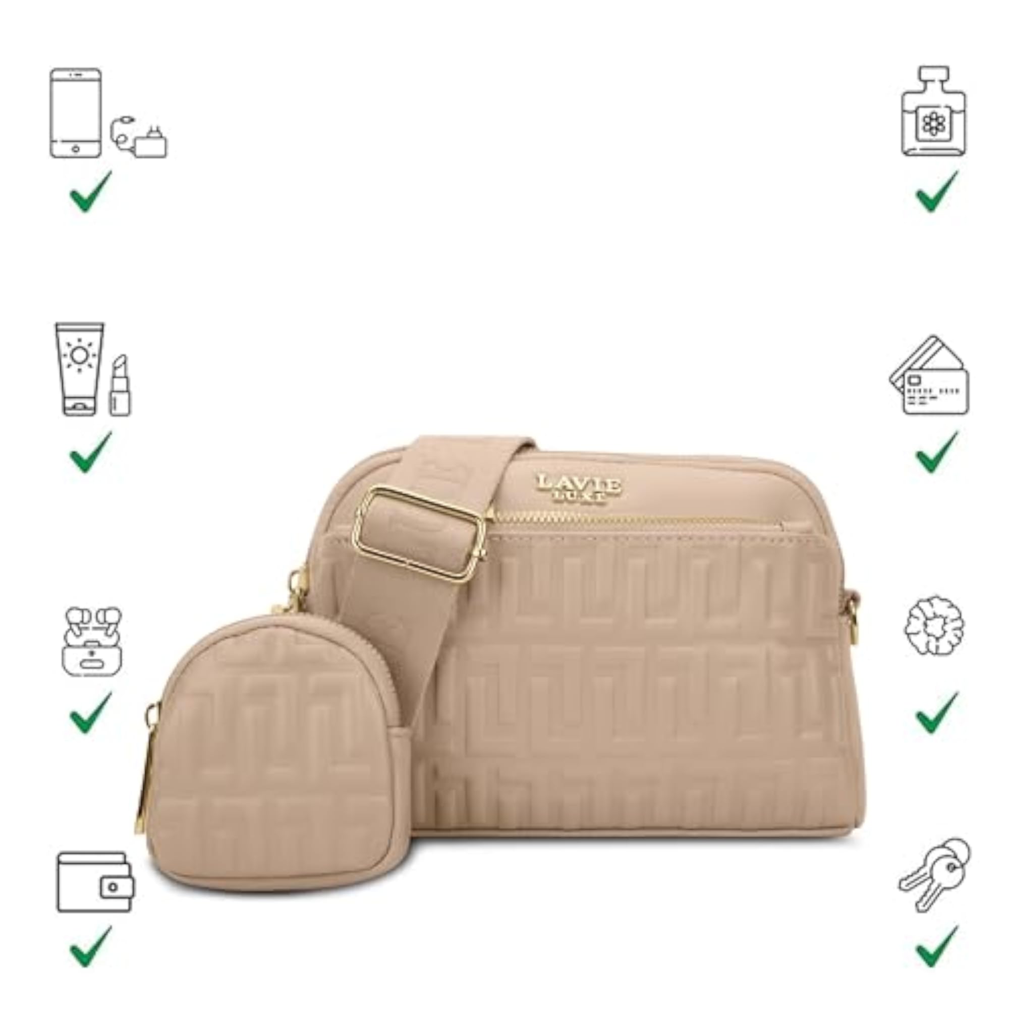 Women's Emhemi 3 Compartment Crossbody Sling Bag