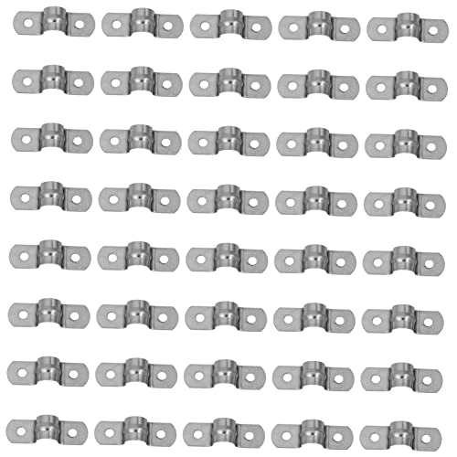 LIFKICH 40pcs Stainless Steel u Shaped Pipe Clamp for Plumbing M10 No Burrs Easy Install