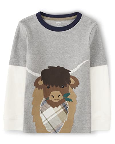 Image of Gymboree Girls' and Toddler Fall and Holiday Embroidered Graphic Long Sleeve T-Shirts