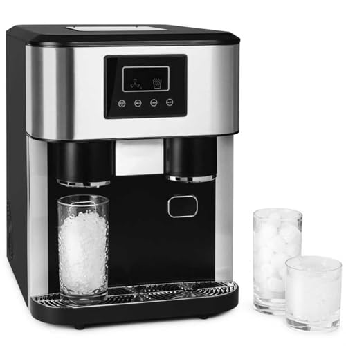 3-in-1 Portable Water Cooler Dispenser Built-in Ice Maker Countertop Crushed Ice Water Dispenser Multi-Function for Home Office 34 * 45.5 * 45.5cm(Black) 3-in-1 Portable Water Cooler Dispenser Built-in Ice Maker Countertop Crushed Ice Water Dispenser Multi-Function for Home Office 34 * 45.5 * 45.5cm(Black)