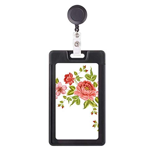 Porte-badge rétractable fleuri idéal pour blouses d'infirmières