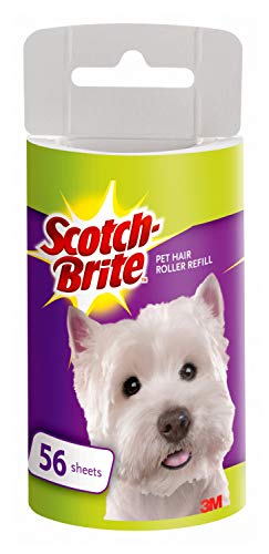 Scotch-Brite Pet Hair & Lint Roller Refill, Works Great On Pet Hair, 12 Refills, 56 Sheets Per Refill, 672 Sheets Total